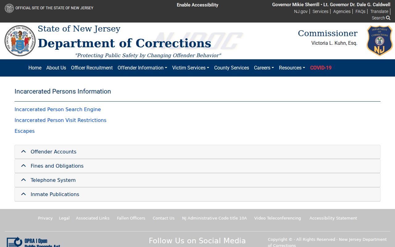 Cape May County criminal history and New Jersey custody records